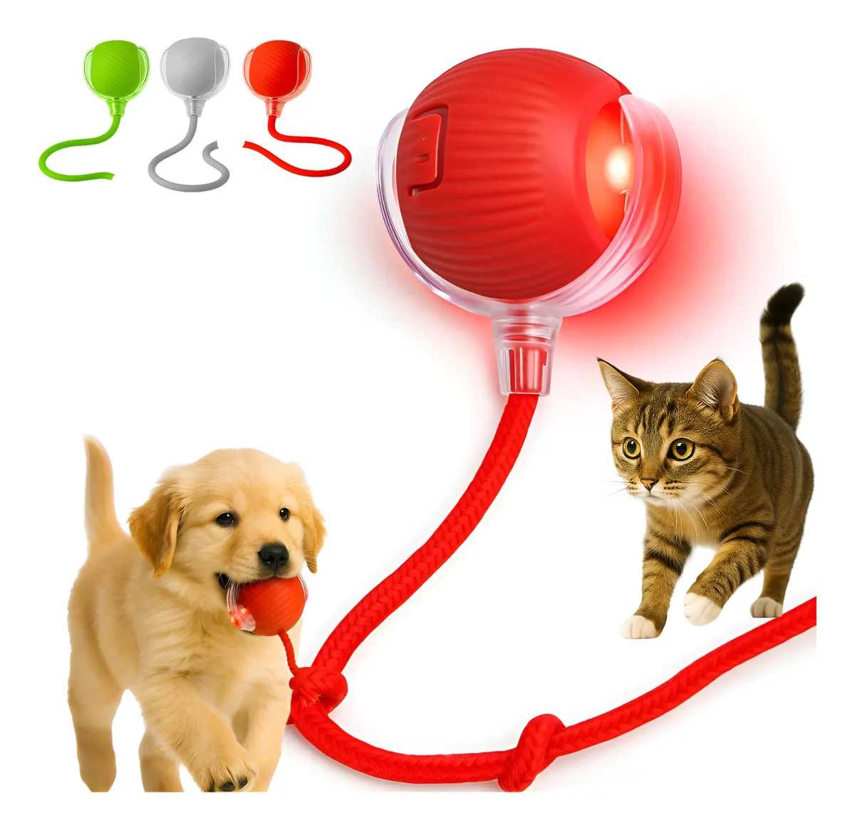 Bola Pet Inteligente Giratória Recarregável Usb Brinquedo Cachorro Cão E Gato | 0004